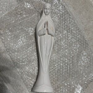 Vintage White Ceramic Madonna Figurine